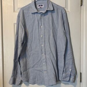 Love Brand & Co. button-down 100% Linen Long Sleeve. Premium luxury wear. Large.